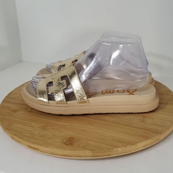Sam Edelman Metallic Gold Valeri Platform Slide Sandals 6.5W - Picture 3 of 9